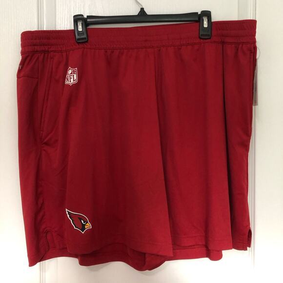 Nike Dri- Fit NFL Mens Arizona Cardina Short Size 3XL Red Logo Stretch Pull On - Picture 1 of 13